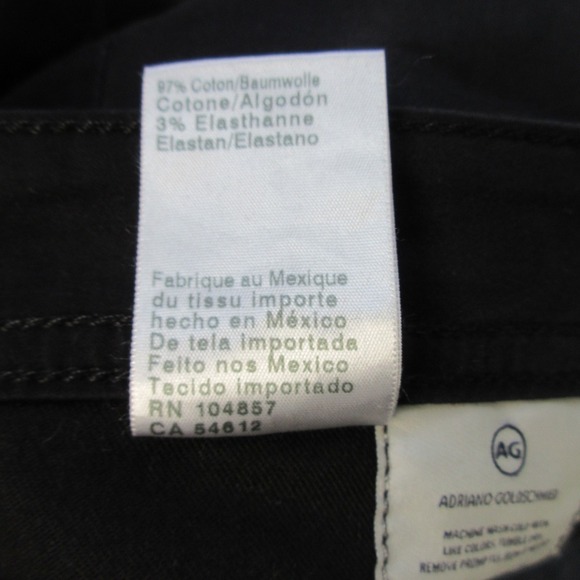 AG Adriano Goldschmied Men's Slim Straight Jeans - Black - Picture 12 of 13